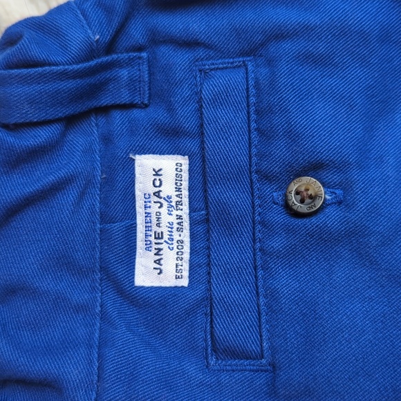 Janie and Jack 18-24 month blue twill shorts - Picture 5 of 5